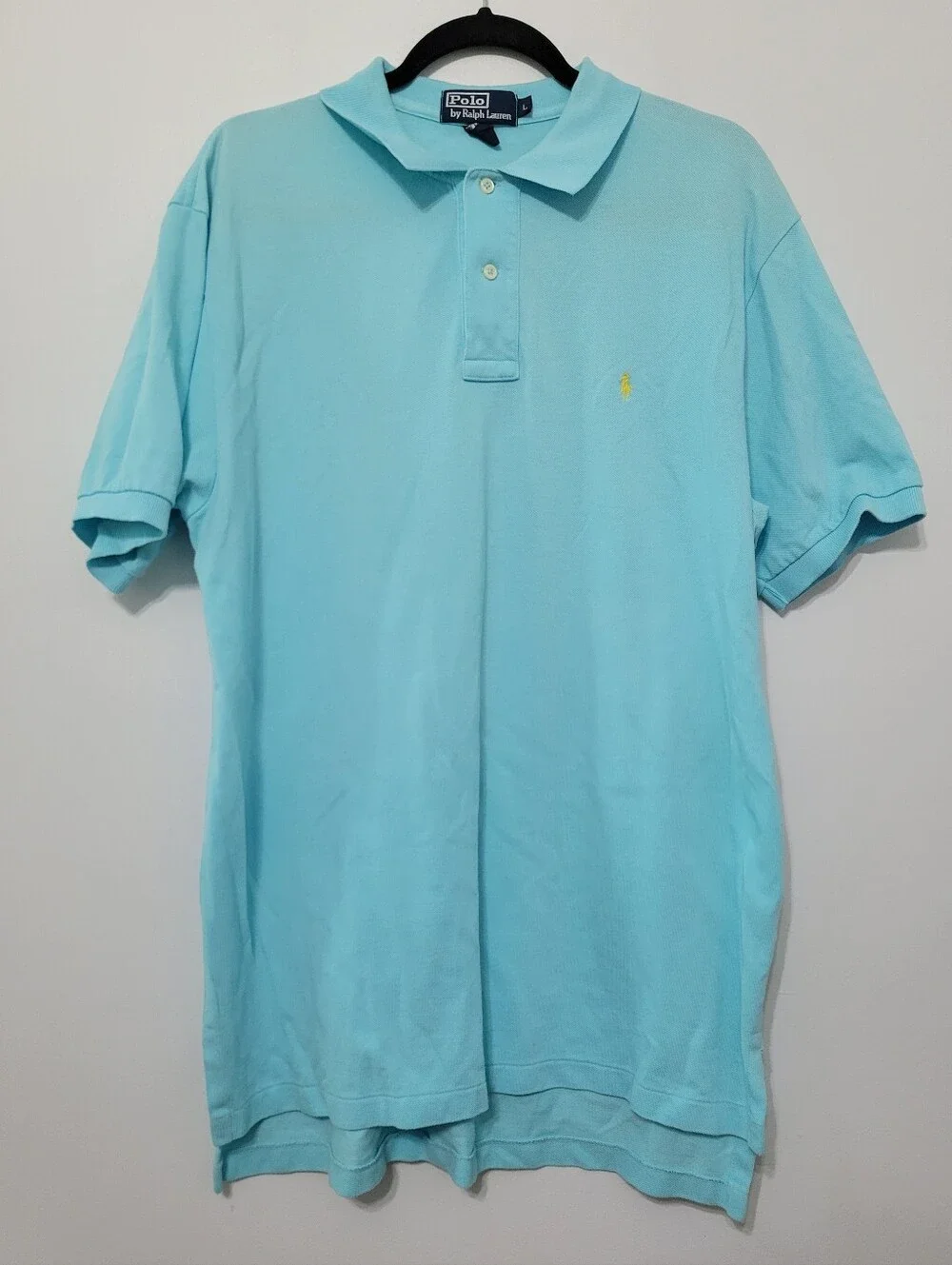 Lot of 3 Men's Polo Ralph Lauren Short Sleeve Shirts Polos Sz L Pink Blue Stripe